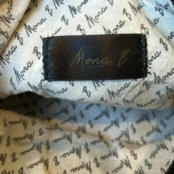 Mona B Gray Distressed ‘Dream’ Feather Crossbody Bag - Picture 5 of 12